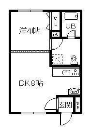 メゾン010(1DK/2階)の間取り写真