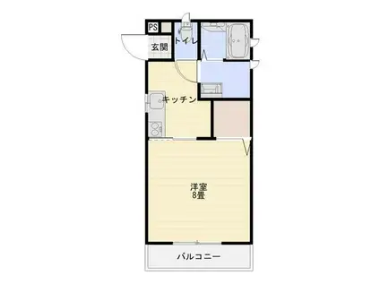 菅野ハイツ赤坂(1K/1階)の間取り写真