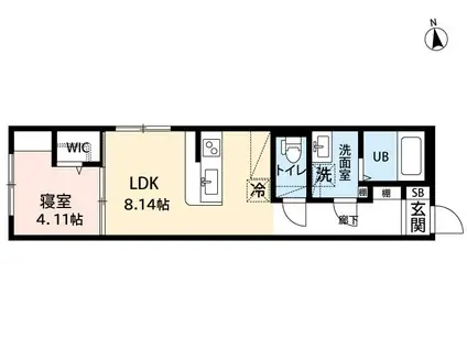AMIRL PREMIER IMAIKE(1LDK/2階)の間取り写真