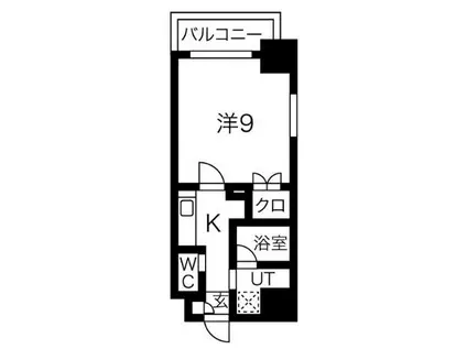 プランベイム大須駅前(1K/8階)の間取り写真