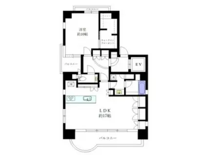 コリーヌ代官山(1LDK/8階)の間取り写真