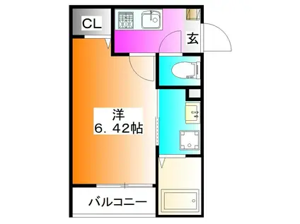 C`EST SI BON(1K/3階)の間取り写真