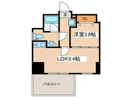 コンクレストSK町田(1LDK/8階)の間取り写真