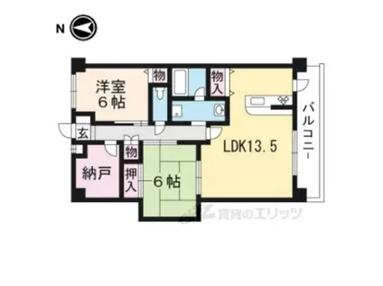 フレンドワンⅢ(3LDK/4階)の間取り写真