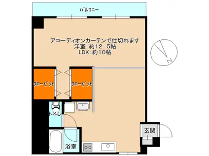 エルコート神宮前(1LDK/3階)の間取り写真