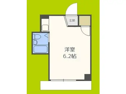 ディノ玉出(ワンルーム/3階)の間取り写真