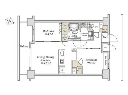 LIVECASA南六郷(2LDK/5階)の間取り写真