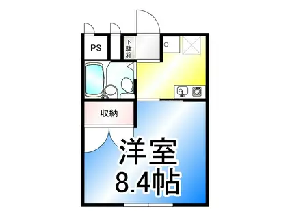 本郷マンション(1K/2階)の間取り写真