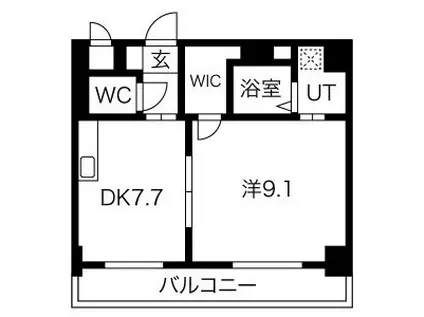 CASONE ASSO(1LDK/4階)の間取り写真