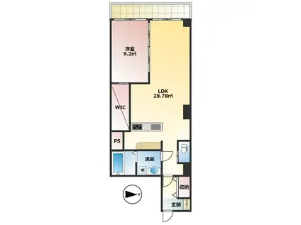日商岩井目白台マンション(1LDK/2階)の間取り写真