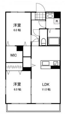 FーCITY老松町(2LDK/5階)の間取り写真
