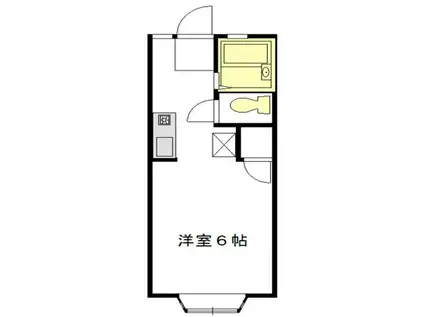 メゾン大嶋(1K/2階)の間取り写真