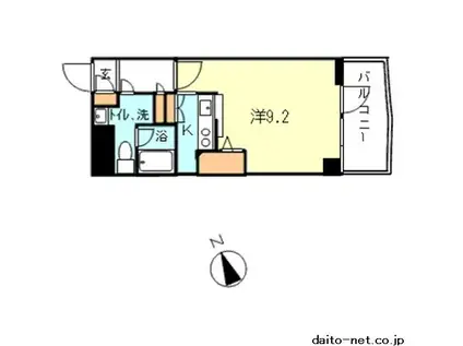 リヴィエール宮崎台(ワンルーム/4階)の間取り写真