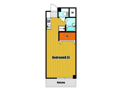 ハーモニービル(ワンルーム/3階)の間取り写真