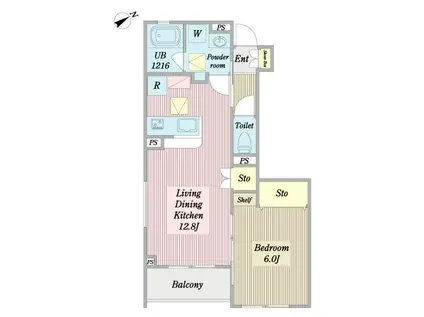 HALE AKALA(1LDK/1階)の間取り写真