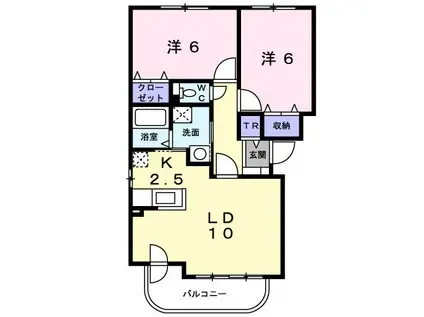 ESTATE21(2LDK/3階)の間取り写真