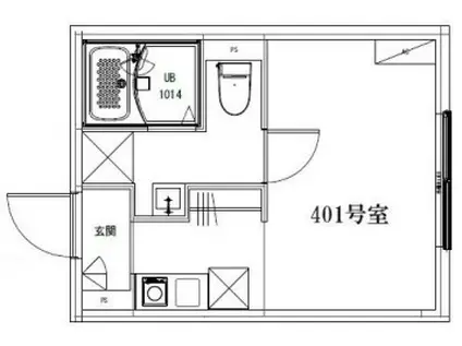 LUCE町屋(ワンルーム/4階)の間取り写真