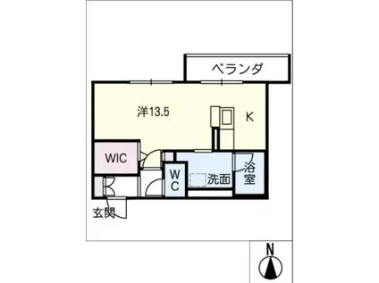 リオリエント西岐阜STA(ワンルーム/2階)の間取り写真