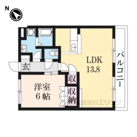 エリートメゾン(1LDK/1階)の間取り写真