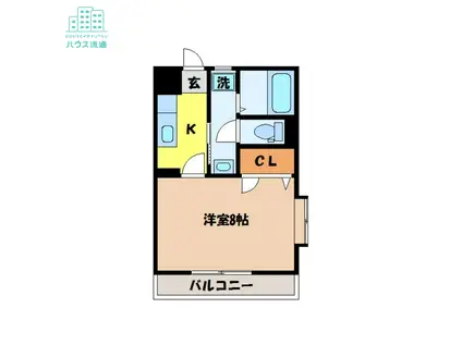 サクセスストーリーII(1K/1階)の間取り写真