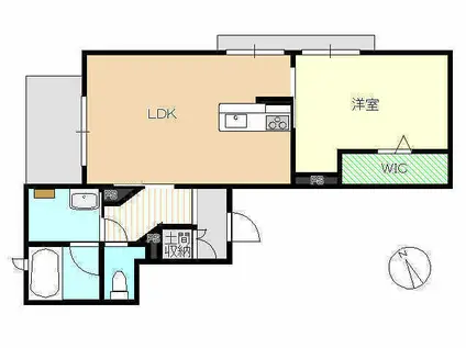 EL CAMINO(1LDK/4階)の間取り写真