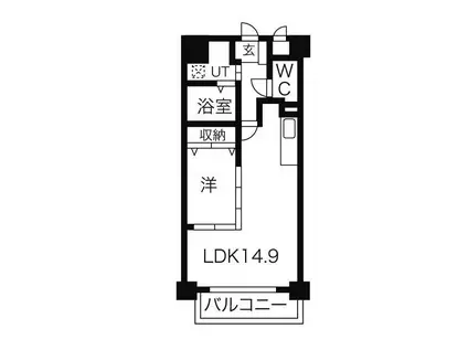セレブラント堀田駅前(1LDK/5階)の間取り写真