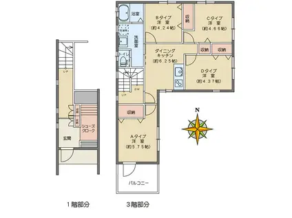 本郷5丁目シェアハウス(ワンルーム/3階)の間取り写真