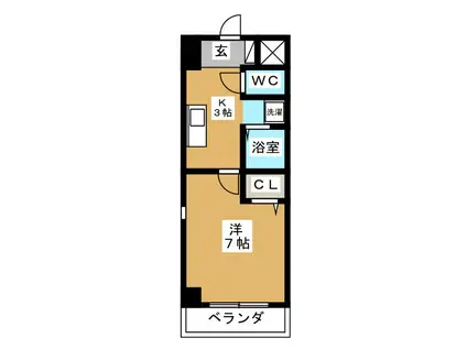 LA.BAULE SHOEI(1K/5階)の間取り写真