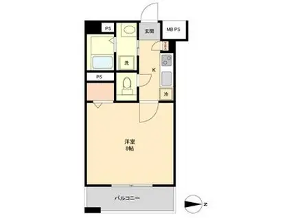 WILLDO 金山正木(1K/9階)の間取り写真