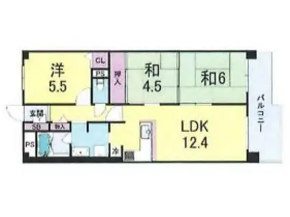 コープ野村高取台(3LDK/9階)の間取り写真