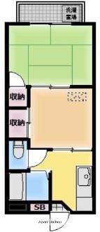 シティハイツ森崎(2K/3階)の間取り写真