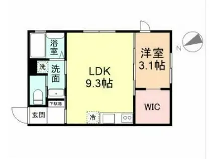 PRIMROSE(1K/2階)の間取り写真