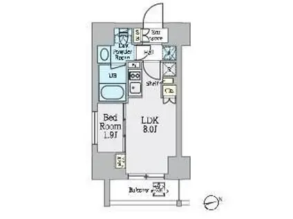 パシフィックマンション4(2LDK/3階)の間取り写真