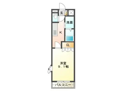 プリートハウス(1K/1階)の間取り写真