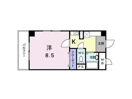 エトワールブリヤン(1K/1階)の間取り写真