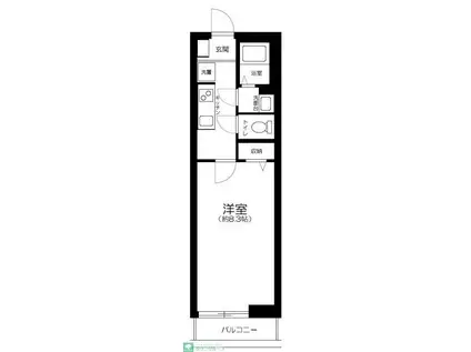 ZERDIA草加(1K/1階)の間取り写真