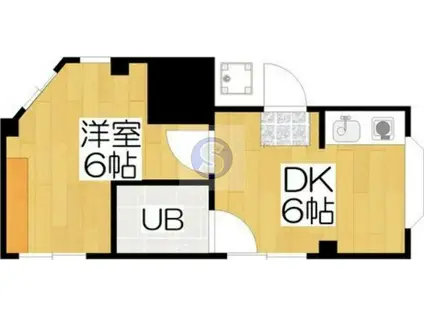 リョー・なか川(1DK/3階)の間取り写真