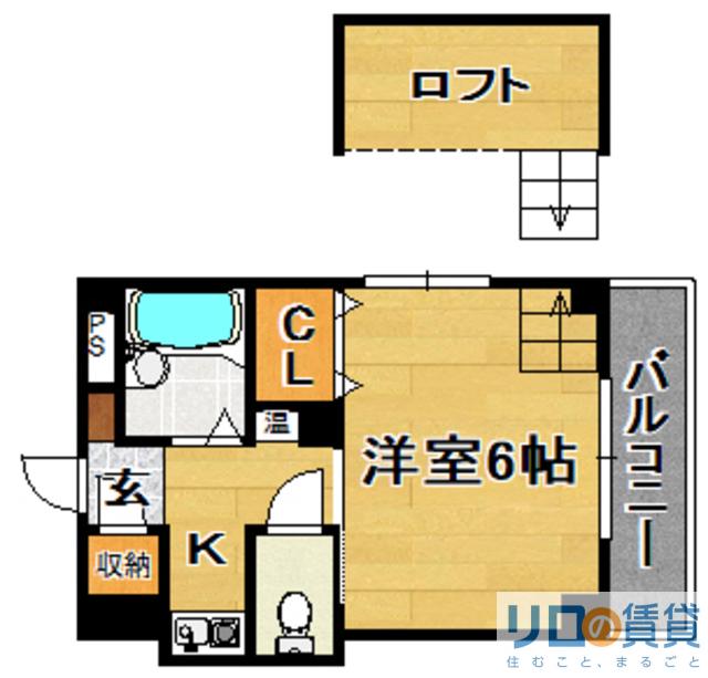 アーバンライフ淡路(1K/4階)の間取り写真