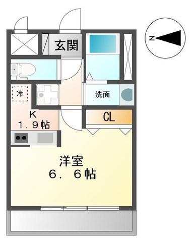 アルメール(1K/1階)の間取り写真