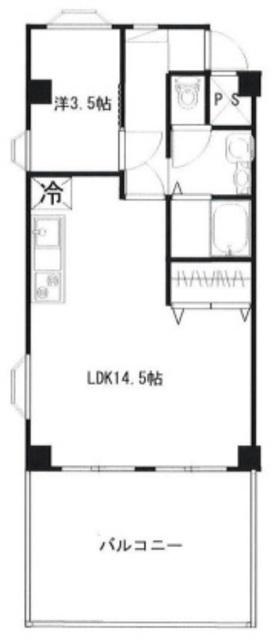 エスカイア久米川(1LDK/5階)の間取り写真