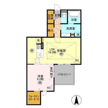 パルティール(1LDK/1階)の間取り写真