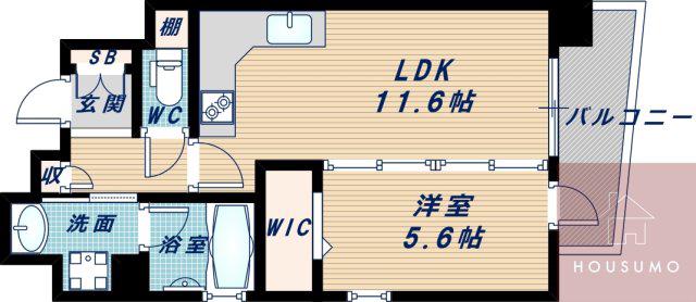 アグレアーブル(1LDK/4階)の間取り写真