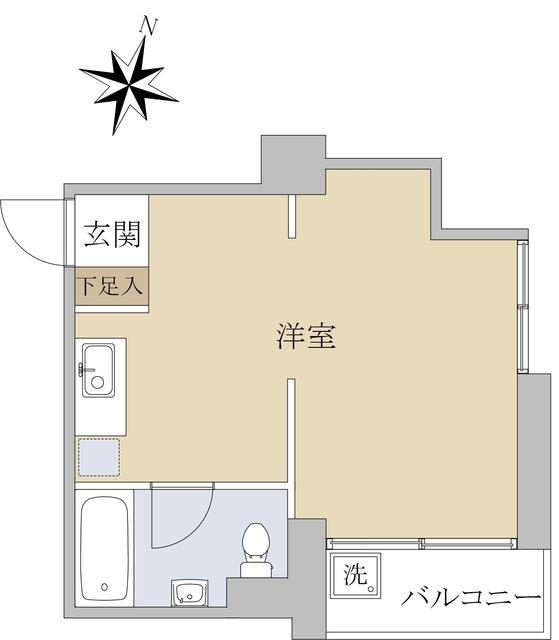 世田谷代田サンライズマンション(ワンルーム/7階)の間取り写真