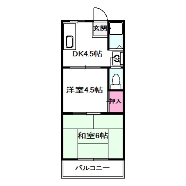 リアライズ北加賀屋(2DK/5階)の間取り写真