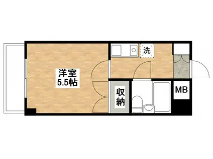 日神パレステージ豊田(1K/3階)の間取り写真