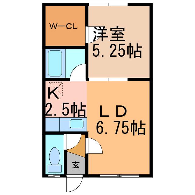 コーポアスカ(1LDK/2階)の間取り写真