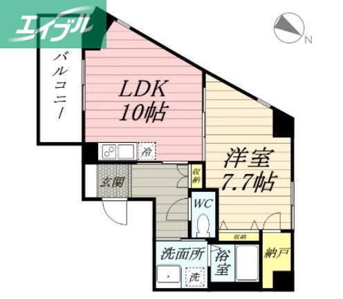 光田参番館(1LDK/4階)の間取り写真