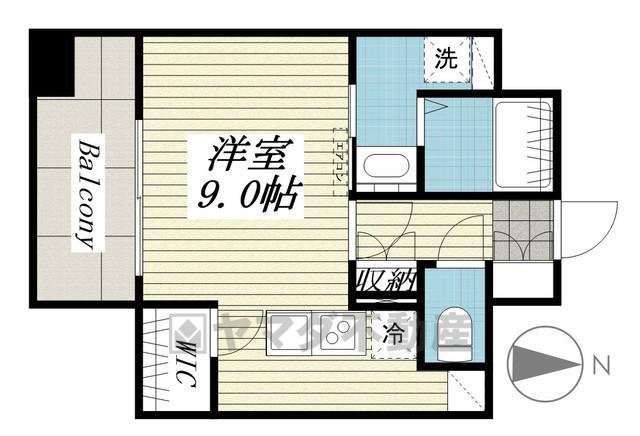 イースト CONCIE(ワンルーム/4階)の間取り写真