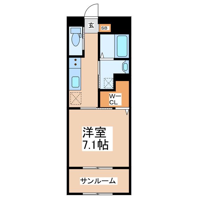 AMENITY K(1K/1階)の間取り写真