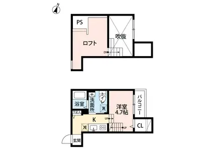 SORRISO VITA 諸岡(ワンルーム/2階)の間取り写真